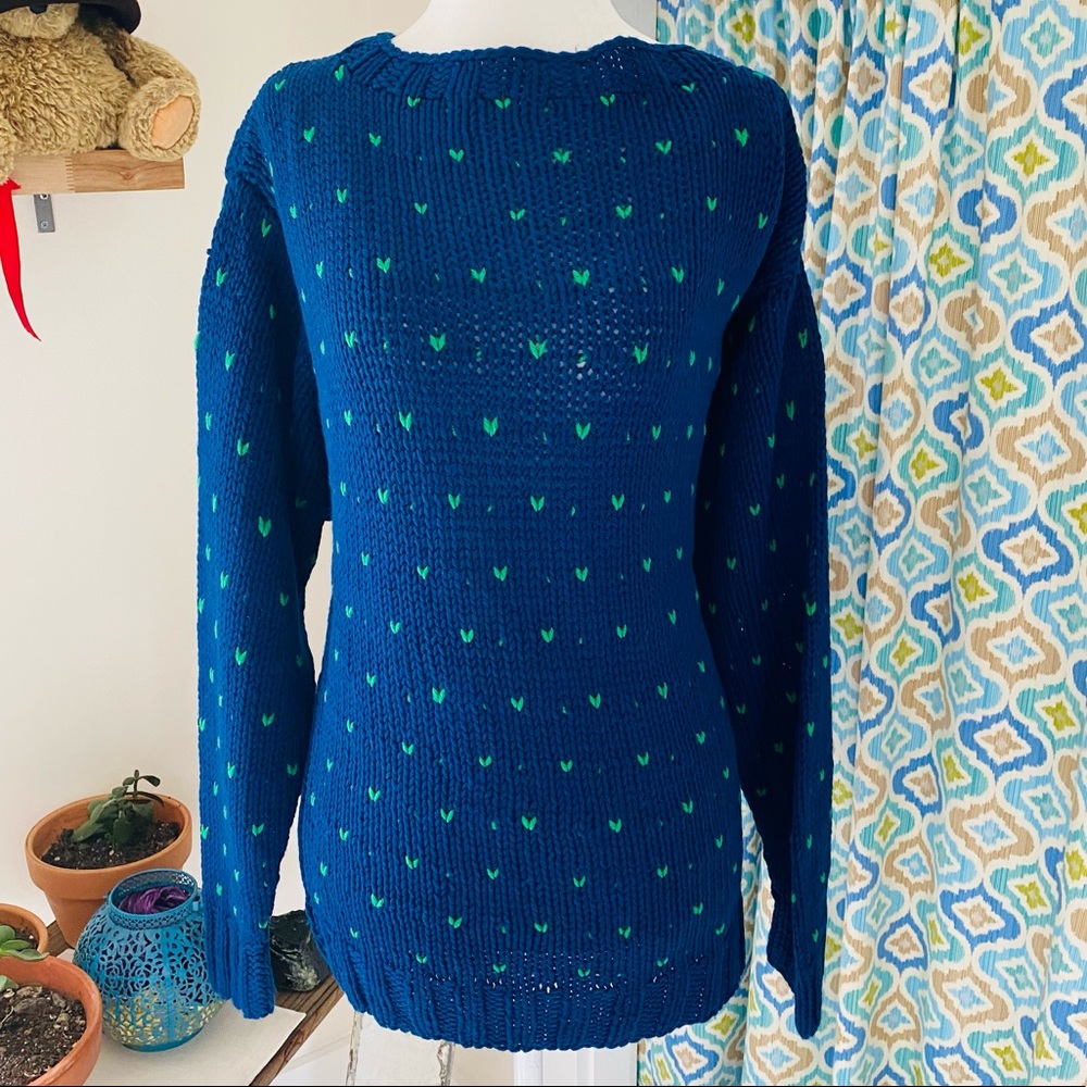 Vintage 90s Hand knitted Crewneck Pullover (size M)
